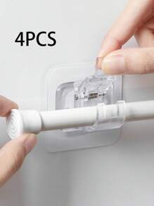 2PCS/4PCS/8PCS Curtain Rod Brackets No Drilling, Self Adhesive Curtain Rod Holders Nail Free Adjustable Curtain Rod Hooks Curtain Hangers For Bathroom Kitchen Bathroom Hotel,Curtain Rod Brackets No Drilling, Self Adhesive Curtain Rod Holders Nail Free Adjustable Curtain Rod Hooks Curtain Hangers For Bathroom Kitchen Bathroom Hotel