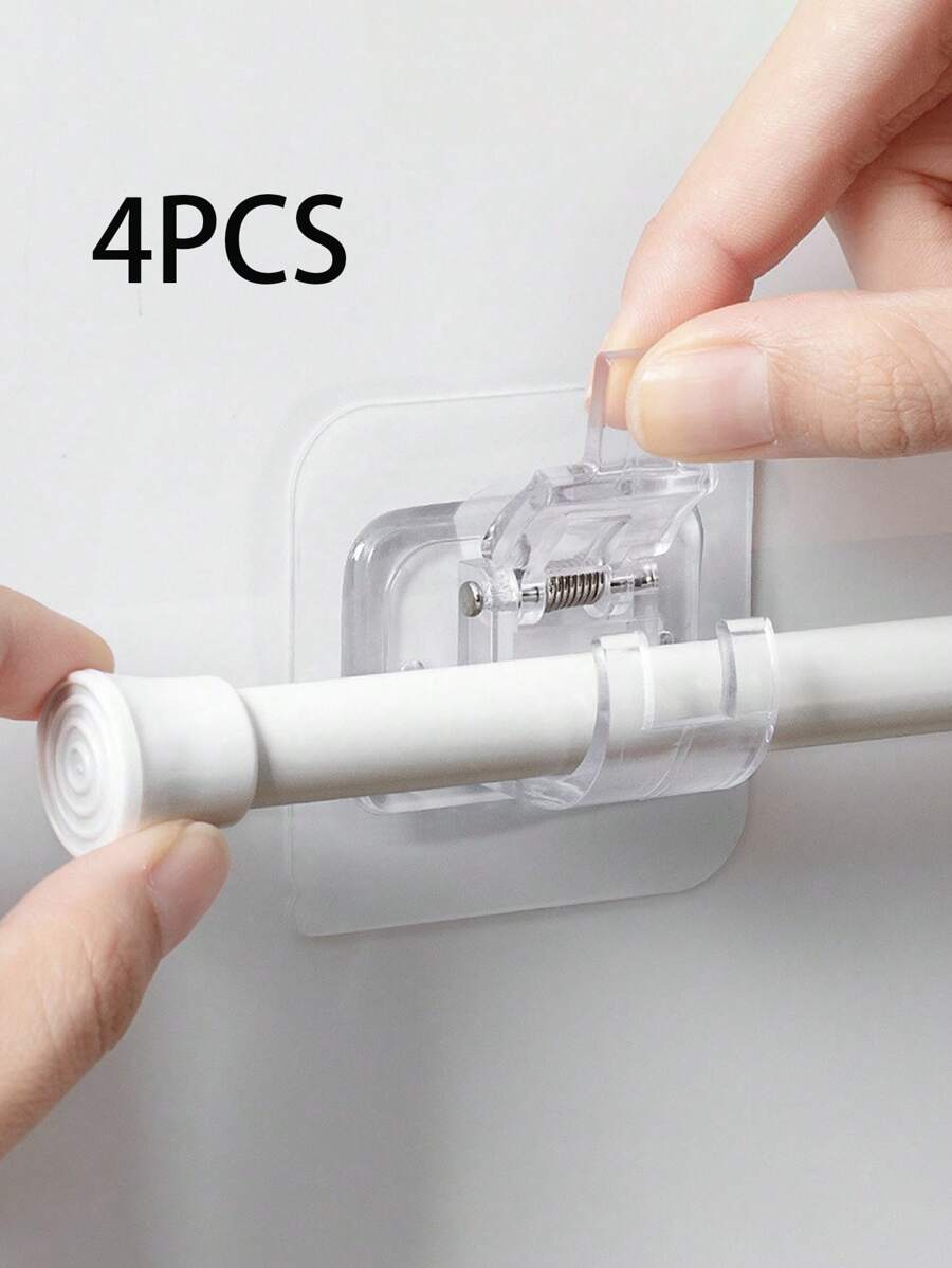 2PCS/4PCS/8PCS Curtain Rod Brackets No Drilling, Self Adhesive Curtain Rod Holders Nail Free Adjustable Curtain Rod Hooks Curtain Hangers For Bathroom Kitchen Bathroom Hotel,Curtain Rod Brackets No Drilling, Self Adhesive Curtain Rod Holders Nail Free Adjustable Curtain Rod Hooks Curtain Hangers For Bathroom Kitchen Bathroom Hotel