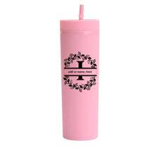 1pc Customized Name Initials A-Z Printed 16oz Plastic Water Bottle, 3 Color Options, Customized Name Tumbler Cup For Beverages, Flat Bottom Milk/Coffee Mug, Travel Accessory, Festival/Wedding Party Gift