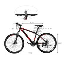 CamPingSurvivals 26 Inch 21 Speed ​​Explorer Red Black Mountain Bike - Black - View 9