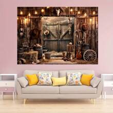 Western Cowboy Background: A Simple And Wild Western Cowboy Themed Decoration Suitable For Parties, Birthdays, And Other Occasions. Versatile, No Need For Electricity, Suitable For Photo Booths And Home Decor. - Multicolor - View 5