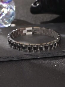 Camhanno 1 件简约、时尚、优雅的不锈钢两种尺寸可选 7 种不同款式的表带手链，独特时尚，展现个性化，适合度假、日常生活和节日佩戴，可作为送给男朋友/父亲的礼物 - 彩色 - 查看 12