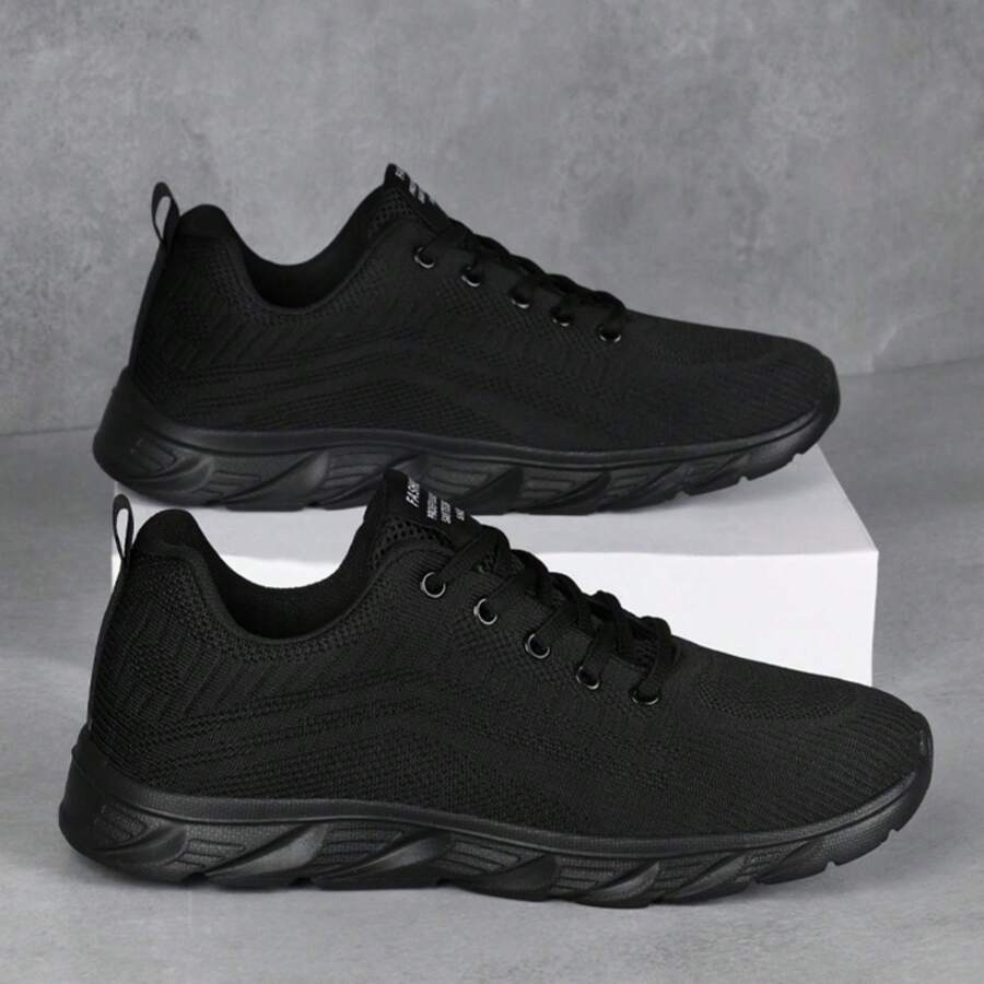 一脚蹬休闲男女通用鞋，2024 年新款夏季弹性舒适休闲运动无鞋带运动鞋，女士 - 黑色 - 查看 1