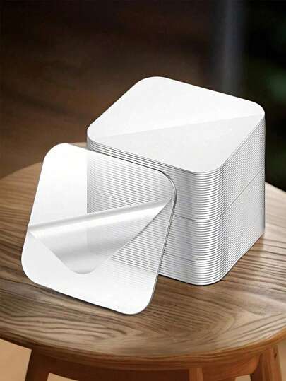 50 piezas Cinta adhesiva doble cara nano, adhesivo fuerte y resistente al agua para azulejos de baño, estante, accesorio, cinta adhesiva transparente, sin rastro