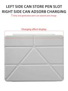 1pc Gray Tablet Protective Case With Multi-Angle Kickstand, Suitable For Various Apple IPad Models (IPad Mini 4/5/6/Mini7/9.7/10.2/10.5/Air4/Air5/10th/10.9/Pro11/Air11(M2)/Air13(M2)/Pro11(M4)/Pro13(M4)2024 12.9inch/IPad Air 13(M3 2025)/IPad Air 11-Inch (M3) 2025/IPad (A16) 11 Inch 11th Generation 2025) With Stylus Slot And Multi-Folding Stand