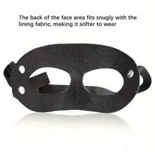 1 件装通用 PVC 半脸面罩，透气防护运动面部保护器，适合足球 - 黑色 - 查看 7