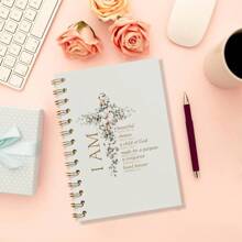 Inspirational Christian Daily Prayer Journal - Spiral Bible Notebook, 13.97x21.08cm With 50 Pages, Perfect Gift For Women-A Diary With The Weekday Signs , Weather Signs, Memo No.And Date Signs Back To School