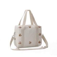 1 件多功能大容量绗缝妈咪包，可挂在婴儿车上并用作手提包 - 彩色 - 查看 11