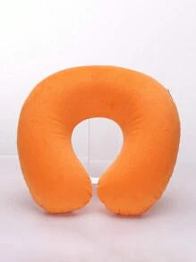 1 件旅行枕颈枕飞机枕旅行汽车家庭办公室旅行颈部飞行枕按扣带柔软套，U 型颈枕便携式学生成人枕头垫，学习时支撑颈部并保护颈椎（这是一款充气枕头）