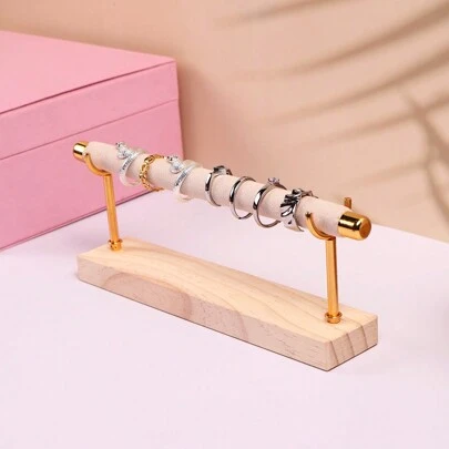 1 stuk elegante enkellaagse fluwelen ringdisplaystandaard voor het opbergen van sieraden, perfecte houder voor het opbergen van kleding voor reizen in de zon, terug naar school, Thanksgiving, Kerstmis, Nieuwjaar en Valentijnsdag, ideaal voor woonaccessoires en winkelpresentaties, verbeter uw sieradenpresentatie met een stijlvol en functioneel ontwerp