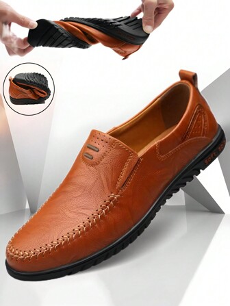 Casual Brittisk Enkel Romantisk Elegant brittisk stil Varje match Gentleman Style Män Daglig Utomhus Fritid Affärsfest Semester Pendla till jobbet Vår Sommar Höst Vinter Fyra Årstider Svart Röd Brun Lättvikt Halkfri Andas Bekväma Loafers Herrskor Stor storlek Herrskor 44 45 46 47 Nya herrskor Enfärgad rund tå Low Top Skor Skyddsfötter Platta Slip-On Loafers Fritidsskor Herrskor Läderskor Utomhus Herrskor Affärsskor Körskor Båtskor Stor storlek Herrskor Loafers