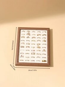 1 chiếc khay đựng khuyên tai bằng gỗ kiểu cổ điển, giá trưng bày trang sức, trang trí phòng. - Khay đựng trang sức bằng gỗ 20X23.8X3 - Xem 2