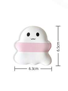 3/5/6pcs Cute White Expression Cartoon Pattern Makeup Sponge, Dry & Wet Dual-Use, Non-Absorbing Foundation Powder Puff Beauty Makeup Tools - White - View 6