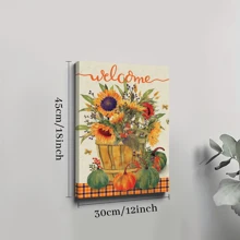 1Pc Framed Canvas Poster, Sunflower Basket Flag Wall Art Canvas Paintings, Ideal Gift For Bedroom Living Room Corridor, Wall Art, Wall Decor, Winter Decor, Room Decoration