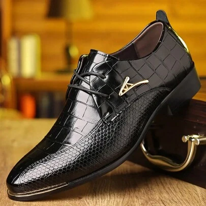 New Men's Casual Shoes, Pointed Toe Fashion Business Formal Shoes, Barber Shoes