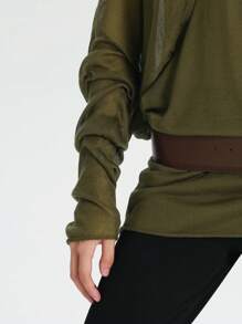 Thắt lưng bản rộng phong cách Hippie Punk cổ điển màu đen/nâu dành cho nữ, chất liệu da PU có khóa kim loại màu đồng cổ, phù hợp cho mọi dịp: hè, đi học, thu, lễ Halloween - Nhiều màu - Xem 4