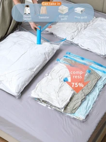 20/10/5pcs Vacuum Compressed Bags, Travel Essentials, Moving, Home Storage, Back-To-School Decor, Room Decor, Dust-Proof Compression Bags, Large Capacity Compress 80% Space, Travel Clothes Compression Bags, Wardrobe Storage Bags - Multicolor - View 3