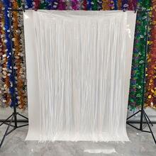 1 pieza Cortina de ventana con rayas de colores del arcoíris, cortina de fondo para decoración de fiesta de carnaval, adecuada para boda, baby shower, propuesta, graduación, Navidad, Año Nuevo - Multicolor - Ver 21