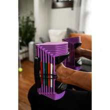 PowerBlock Sport 24 Adjustable Dumbbells, Sold In Pairs, 3-24 Lb. Dumbbells, Durable Steel Build, Innovative At Home Workout Equipment, All-In-One Exercise Dumbbells, Strength Training - Blue - View 4