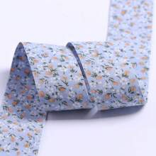 韩式双面花卉雪纺丝带，DIY蝴蝶结发饰，服装，礼品包装，帽带材料及配件 - 彩色 - 查看 6