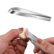 3/2/1 件套不锈钢剥蒜器、鱼骨夹、拔毛夹，适用于剥蒜和去除鱼骨，不锈钢猪毛夹，厨房用品 - 銀色 - 查看 15