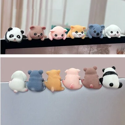 1 màn hình máy tính/TV trang trí động vật dễ thương, trang trí nhà cửa/bàn làm việc, tặng kèm 1 gel keo, cũng có thể tự chuẩn bị keo