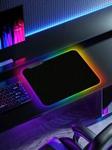 1pc Small Size Rgb Glowing Gaming Mouse Pad For Pc Office Work And E-sport Gaming