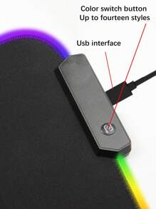 1pc Small Size Rgb Glowing Gaming Mouse Pad For Pc Office Work And E-sport Gaming