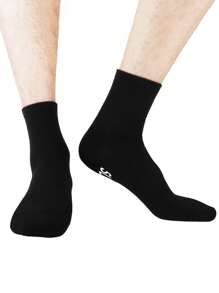 1 Pair Of Boy's Socks,LEVEL 21 UNLOCKED,Slip Resistant Socks, Fun Gift Socks - Black - View 5