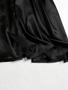 Damen Vintage Hoher Taille Perlen Gürtel Rock, elegantes Dame Design, vielseitig einsetzbar