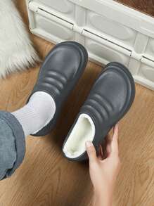 Men's Winter Thermal Lined Anti-Slip Chef Shoes, Soft Bottom Work Shoes Slip-On