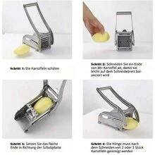 1pc Potato Chip Cutter, Stainless Steel Hand Press French Fry Maker, Vegetable Slicer For Potato, Cucumber - View 11