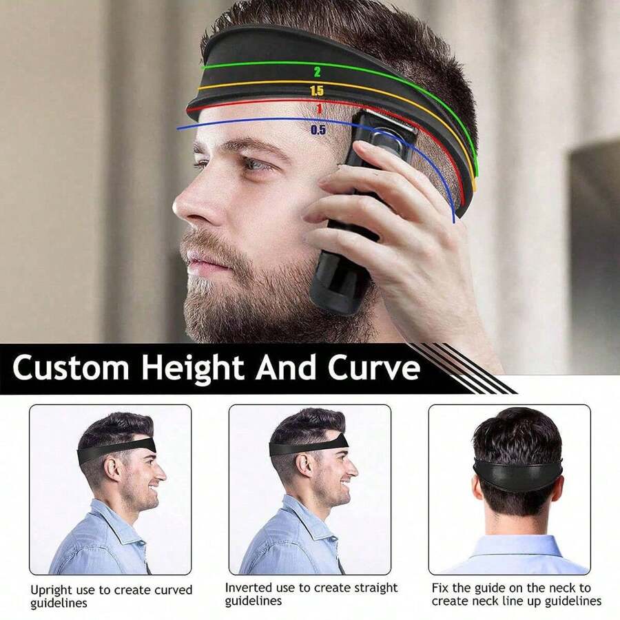 Neckline Shaving Template And Hair Trimming Guide Curved Silicone