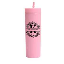 1pc Customized Name Initials A-Z Printed 16oz Plastic Water Bottle, 3 Color Options, Customized Name Tumbler Cup For Beverages, Flat Bottom Milk/Coffee Mug, Travel Accessory, Festival/Wedding Party Gift