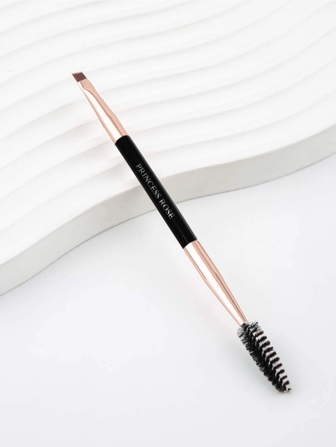 Princess Rose 1pc Rose Princess Dual-Ended Black Eyebrow Brush & Eyelash Brush, Premium Soft Bristles, Gentle On Skin, Dual-Ended Design For Convenient Everyday Eye Makeup On Fridays, Eyebrow Brush, Eyeshadow Brush, Brush