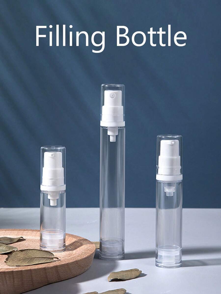 Prosta podróżna przenośna butelka z dozownikiem, dozownik do kosmetyków do pielęgnacji skóry, butelka próżniowa, butelka z dozownikiem, 5 ml, 10 ml, 15 ml, butelka próżniowa z dozownikiem do toniku przeciwsłonecznego. Przenośna podróżna butelka z dozownikiem, butelka z dozownikiem, zestaw butelek z dozownikiem, woda prasowana, mleko, podkład, próbka, można umieścić na pokładzie. - Wielokolorowe - Zobacz 1