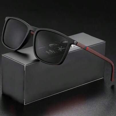 Men's Sports Fashion Fashion Glasses, Comfortable Lightweight Square Frame Casual Glasses, Ideal Gift Choice