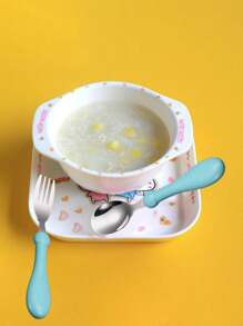 Personalized 304 Stainless Steel Children's Flatware Set, Customizable Flatware Set, Customizable Children's Name Spoon, Fork, Knife, Tea Spoon, Soup Spoon, Child Tableware, Customizable Cute Bear Flatware Set, Customizable Training Spoon, Creative Flatware Set, Birthday Commemorative Gift, Children's Gift, Christmas Gift, Halloween Gift, Valentine's Day Gift, Party Gift, Wedding, Birthday, Party, Customized Name Spoon, Fork, Knife, Home Decor Gift