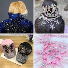 200pcs 6*8mm Asymmetric Tear Drop Rhinestones For DIY Phone Case, Clothing, Shoes, Bags Decoration Accessories