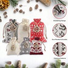 Empty Advent Calendar To Fill 2024, Advent Calendar Bag In 2 Sizes, Fabric Pouch Advent Calendars For Children With Numbering - Multicolor - View 4