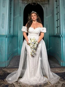 Vestido de novia talla grande de diosa con temperamento elegante para mujer,vestido formal para bodas románticas, cenas de boda, fiestas de moda, fotos de boda. Vestido largo de cuello único y espalda descubierta en color blanco