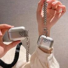 Simple Heart-Shaped Anti-Drop Protective Case Suitable For AirPods Bluetooth Earphones, Scratch-Resistant And Shock-Proof - 326 Line Love - View 2