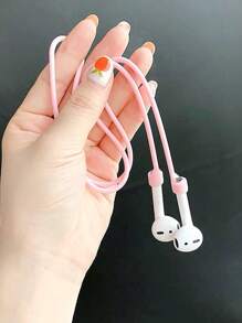 1PC Adhesive Silicone Anti-Lost Rope Compatible With AirPods, For Wireless Earphones, Anti-Dropping Cable