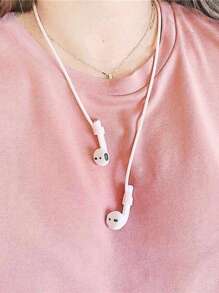 1PC Adhesive Silicone Anti-Lost Rope Compatible With AirPods, For Wireless Earphones, Anti-Dropping Cable