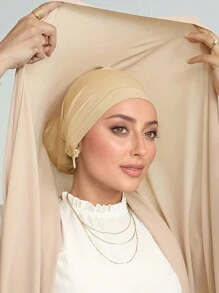 1 套女士方便附送莫代尔软帽雪纺头巾 - 彩色 - 查看 6