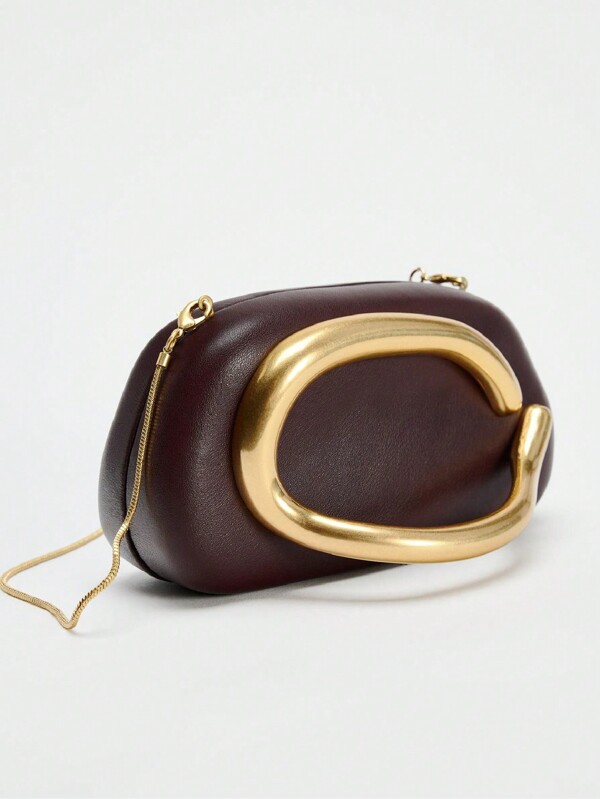 Burgundy PU Leather Clutch - Ideal For Valentine's Day, Comfortable And Fashionable, Fashion Handbag, Personalized Gift Option, Accessory 2025, Chic Style For All Occasions, Luxury Feel At Affordable Price, Perfectly Matching With Prom Dresses For Women, Prom Accessories,Sequin Dress Women,Sparkly Dress,Elegant Dresses For Women, Elegant Prom Bag