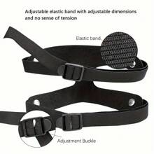 1 件装通用 PVC 半脸面罩，透气防护运动面部保护器，适合足球 - 黑色 - 查看 8