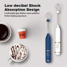 1pc Wireless Electric Milk Frother, Home Electric Milk Foamer, Coffee Stirrer, Milk Foam Maker, Automatic Hand-Held Milk Frother 2-In-1 USB Rechargeable Electric Milk Whisk & Coffee Mixer, Back To School Season - Multicolor - View 8