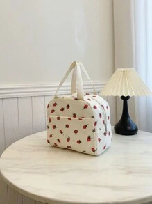 3 Pcs Back To School Backpack Set - Stylish Large Capacity Backpack&Lunch Bag& Pencil Case Multi-Pack,With Laptop Compartment Strawberry Pattern Backpack Featuring Adjustable Straps Spacious Multi-Pockets - Lightweight Portable Zipper Bags For Women/Girls/Students/Teens/Graduates Perfect For Outdoor/Travel/Middle School/High School /College, Bags For University, University Essentials