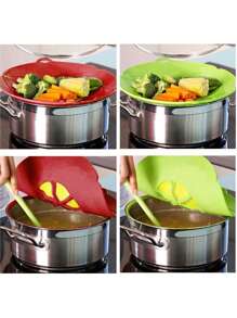 1pc Pot Lid Anti-Overflow Plug Cover, Thickened Silicone Anti-Boiling Protection Cover, Anti-Overflow Cover, Multi-Functional Kitchen Tool
